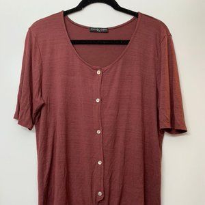 Front-tie Casual Blouse